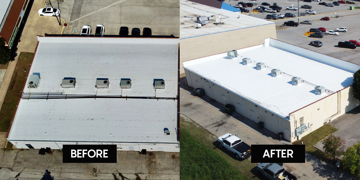 Low-slope roof restoration