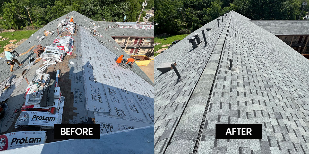 Asphalt shingle roof installation