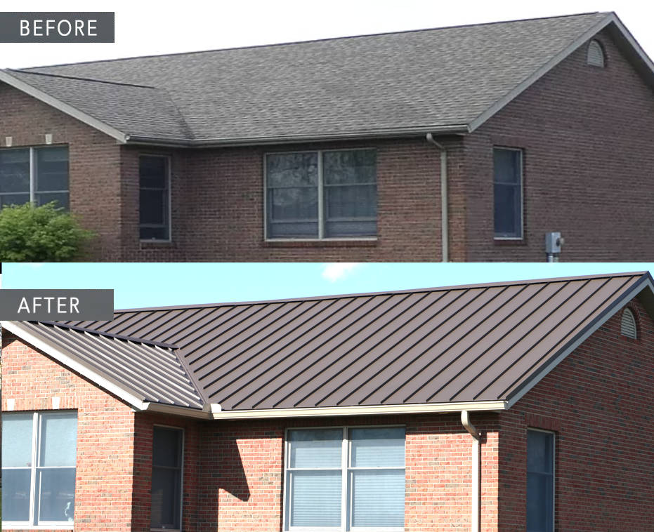 Standing-seam metal roof transformation
