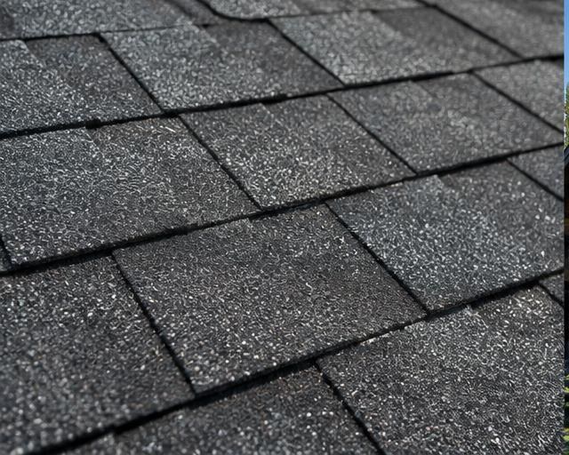 Editorial image representing asphalt shingles services
