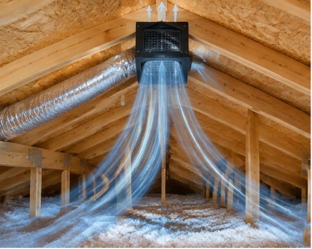 Editorial image representing attic ventilation services