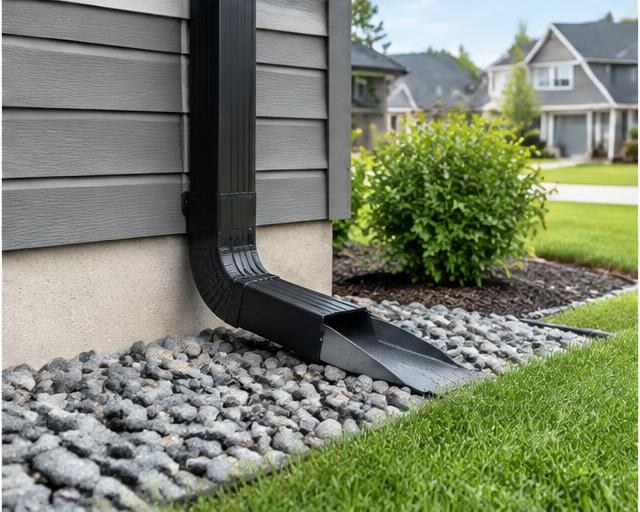 Editorial image representing downspouts services