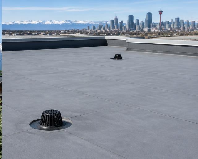 Editorial image representing low-slope roofing services